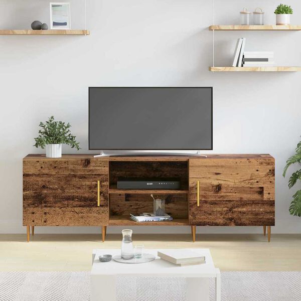 vidaXL TV-kast Oud hout 150 x 30 x 50 cm Bewerkt hout