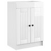 vidaXL Badkamer onder wastafel kast Hoogglans Wit 56 x 37,5 x 81 cm