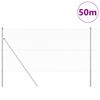 vidaXL Afrasteringspaal Zilver 50 x 1,2 m (13 mm gaas) Staal