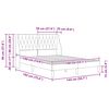 vidaXL Bedframe met hoofdeinde Lichtgrijs 140 x 190 cm Fluweel