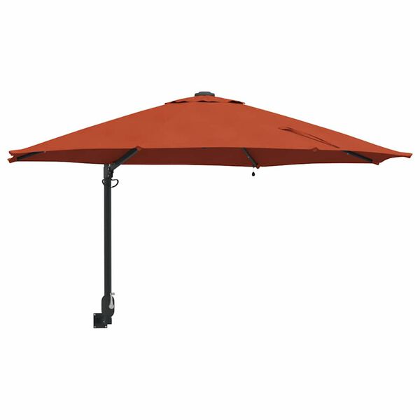 vidaXL Tuinparasol Terracotta 248 x 248 x 148 cm Polyester en staal