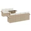 vidaXL Tuin Sofa Set 8 st Beige poly rattan