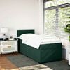 vidaXL Boxspring met matras fluweel donkergroen 80x200 cm
