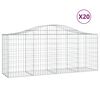vidaXL Schanskorven 20 st gewelfd 200x50x80/100 cm ijzer