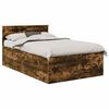 vidaXL Bedframe met hoofdeinde Gerookt eiken 120 x 200 cm Bewerkt hout