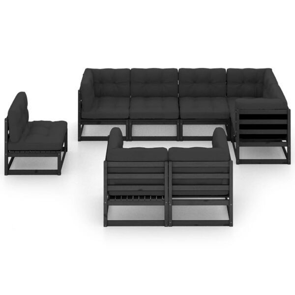 vidaXL 8-delige Loungeset met kussens massief grenenhout