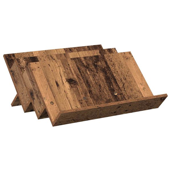 vidaXL Tijdschrift Rek Oudhout 65 x 53 x 28,5 cm Bewerkt hout