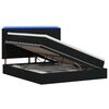 vidaXL LED Opslagbed met Matras Zwart 160 x 200 cm Stof