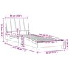 vidaXL Bedframe zonder matras "Hanko" 90x200 cm stof zwart