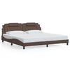 vidaXL Bedframe "Viana" met LED zonder matras bruin 200x200 cm