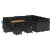 vidaXL Tuin Sofa Set 13 st 12-Aantal zitplaatsen Zwart