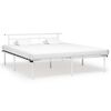 vidaXL Bedframe metaal wit 180x200 cm