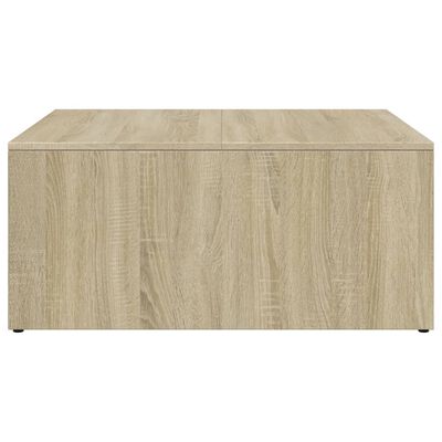 vidaXL 2-delige Salontafelset bewerkt hout en metaal sonoma eikenkleur
