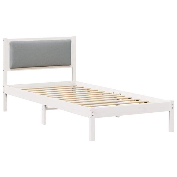 vidaXL Bedframe Lichtgrijs 100 x 200 cm Massief grenenhout