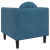 vidaXL Fauteuil met kussen fluweel blauw