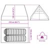 vidaXL Tent A-frame 2-persoons waterdicht grijs