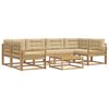 vidaXL Buiten bankenset 5 st Wit en Beige
