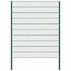 vidaXL Schuttingpaneel met palen ijzer 176,5x200 cm groen