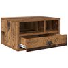 vidaXL Printerstand met lade Oud Hout 40 x 32 x 24 cm Bewerkt hout