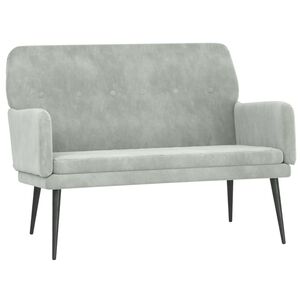 vidaXL Bankje 108x79x79 cm fluweel lichtgrijs