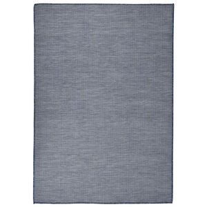 vidaXL Buitenkleed platgeweven 160x230 cm blauw