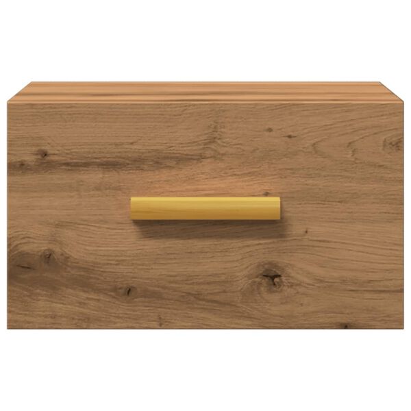 vidaXL Nachtkastje wandgemonteerd 35x35x20 cm artisanaal eikenkleur