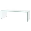 vidaXL Salontafel 98x45x30 cm gehard glas transparant