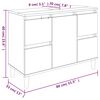 vidaXL Wastafelkast 80x33x60 cm bewerkt hout zwart