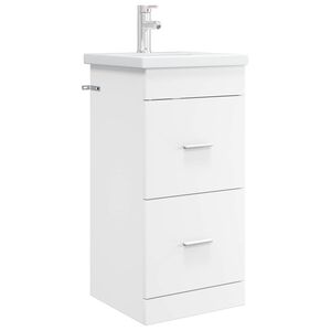 vidaXL Badkamermeubel met Wasbak Wit 42 x 40 x 84,5 cm Bewerkt hout
