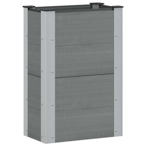 vidaXL Verhoogde plantenbak Grijs 50 x 30 x 72 cm alu.