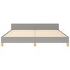 vidaXL Bedframe met hoofdeinde stof lichtgrijs 180x200 cm