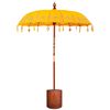 vidaXL Balinese parasol met basis 260 Geel en bruin 190 x 190 x 295 cm
