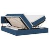 vidaXL LED Opslagbed met Matras Blauw 200 x 200 cm Stof
