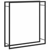 vidaXL Haardhoutrek 110x28x116 cm staal matzwart