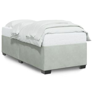 vidaXL Bedframe zonder matras 90x190 cm fluweel lichtgrijs