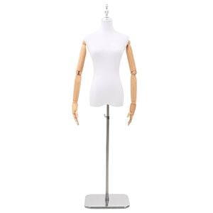 vidaXL Verstelbare mannetje 156-226 cm met basis Vrouw PP Wit