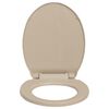 vidaXL Toiletbril soft-close en quick-release ovaal beige
