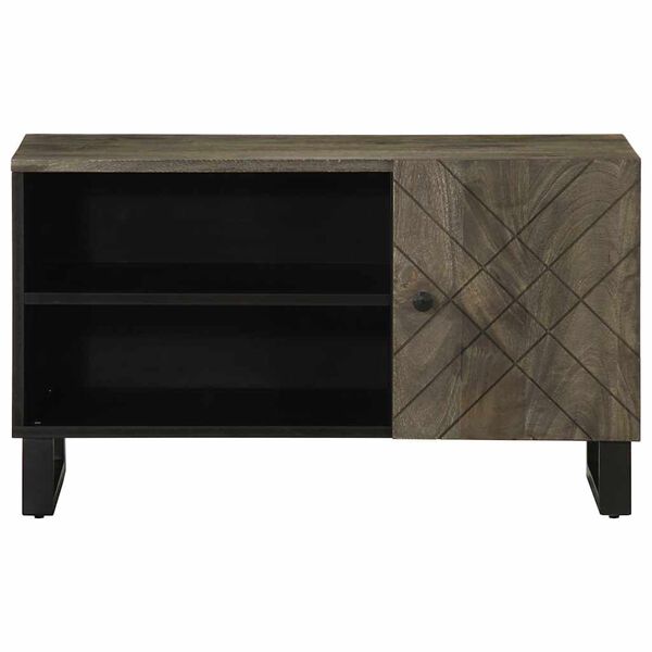 vidaXL Tv-meubel 80x33x46 cm massief mangohout zwart