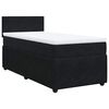 vidaXL Boxspring met matras fluweel zwart 90x200 cm
