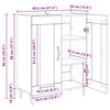 vidaXL Dressoir Artisan Eiken 69,5 x 34 x 90 cm Bewerkt hout