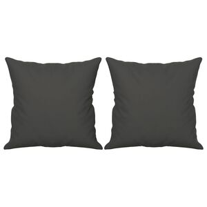 vidaXL Sierkussens 2 st 40x40 cm microvezelstof donkergrijs