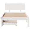 vidaXL Bedframe met lades massief grenenhout wit 100x200 cm