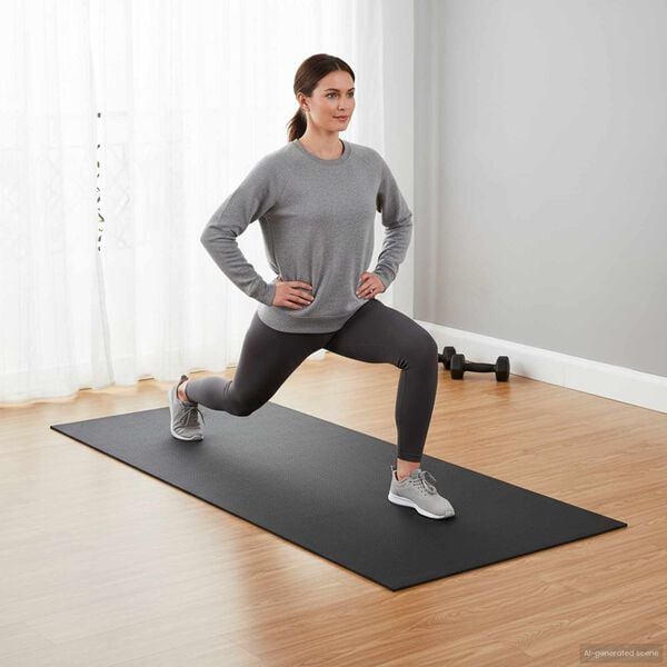 vidaXL Sportbeschermmat Zwart 150 x 75 x 0.6 cm PVC