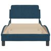 vidaXL Bedframe met hoofdeinde "Dover" fluweel blauw 90x200 cm