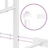 vidaXL Bedframe met hoofd- en voeteneinde metaal wit 100x200 cm