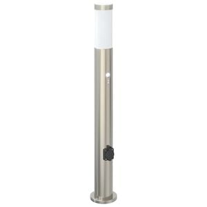 vidaXL Bolderarmatuur met sensor en stopcontact 80 cm roestvrij staal IP44