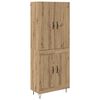 vidaXL Hoge kast 2 st Artisan Eiken 69,5 x 34 x 180 cm Bewerkt hout