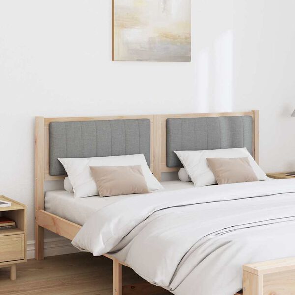 vidaXL Gestoffeerd hoofdbord Bruin 160 cm Massief grenenhout