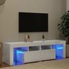 vidaXL Tv-meubel met LED-verlichting 140x36,5x40 cm hoogglans wit