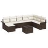 vidaXL Tuin Sofa Set 9 st Bruin poly rattan